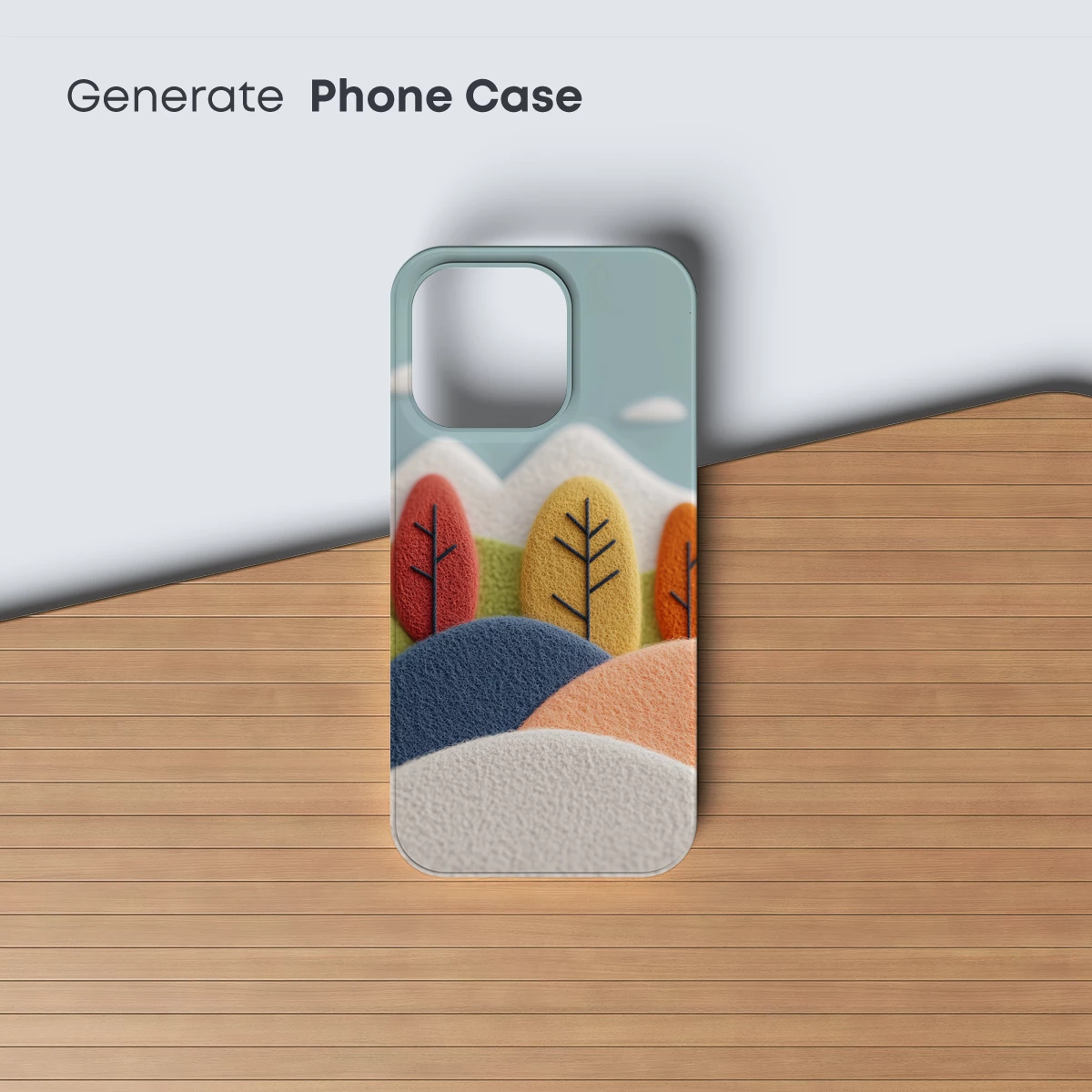 Felt Forest Whimsy: Autumn Trees in Soft Textures - Image 3