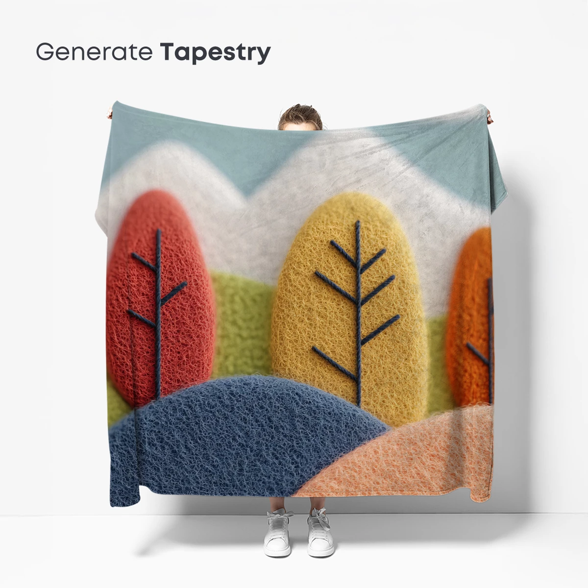 Felt Forest Whimsy: Autumn Trees in Soft Textures - Image 5