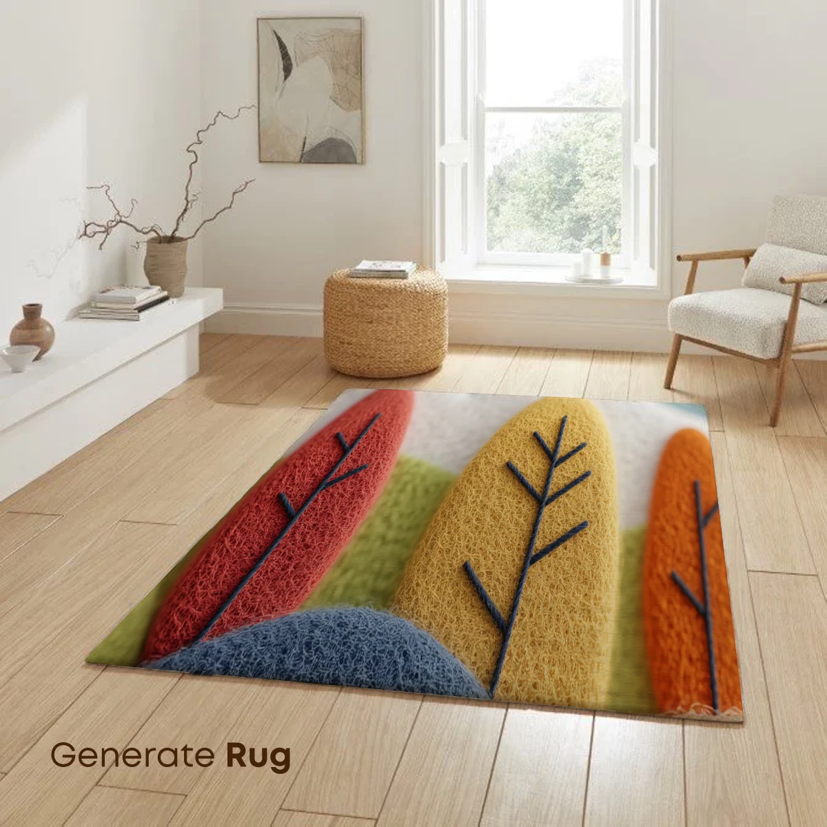 Felt Forest Whimsy: Autumn Trees in Soft Textures - Image 6