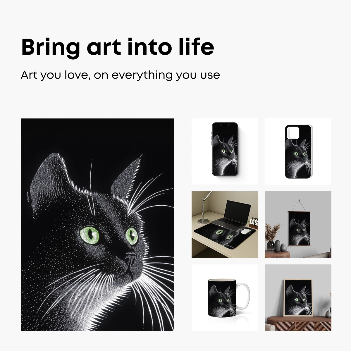 Glowing Cat: Neon Whiskers in the Dark - Image 2