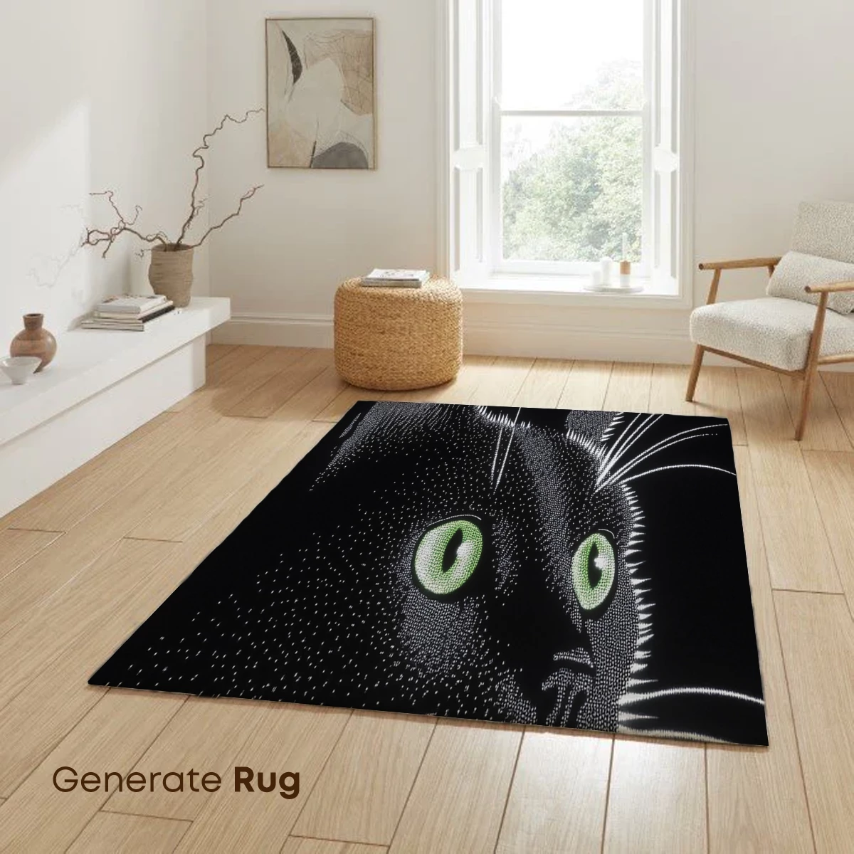 Glowing Cat: Neon Whiskers in the Dark - Image 6