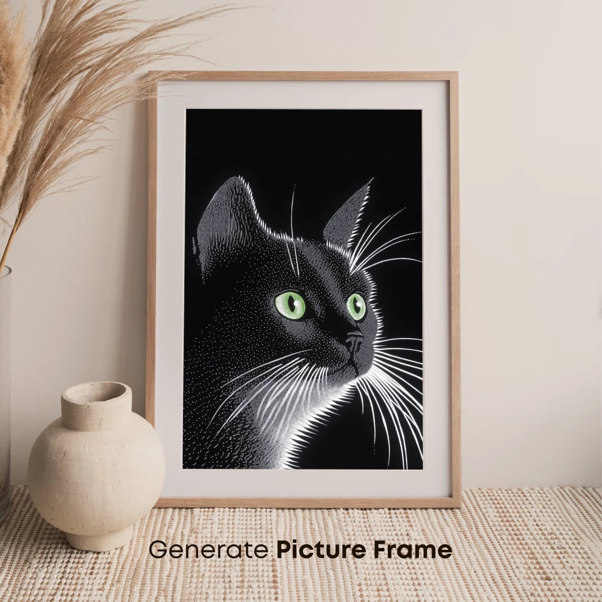 Glowing Cat: Neon Whiskers in the Dark - Image 7