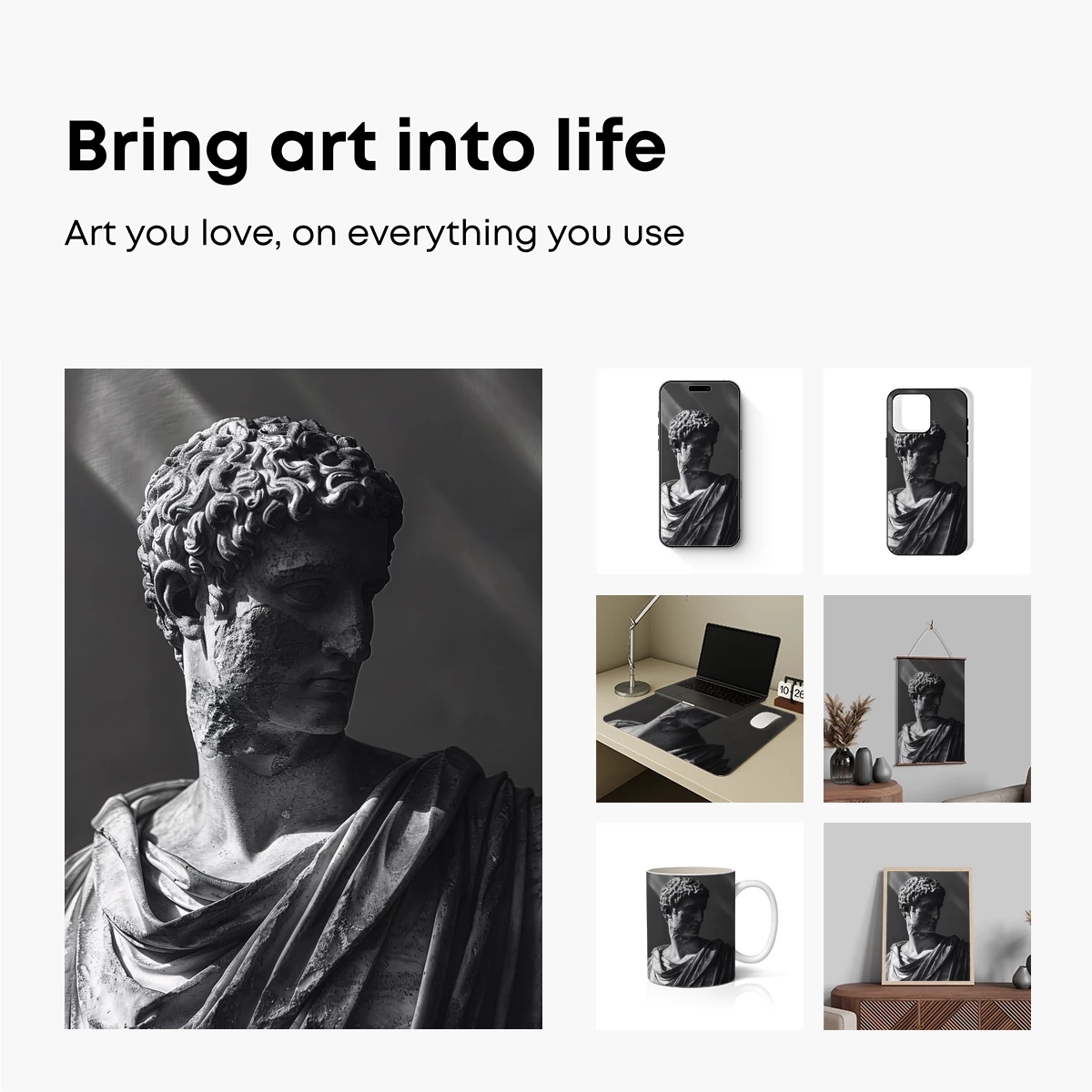 Ancient Marble Elegance: Classical Sculpture in Shadow - Image 2