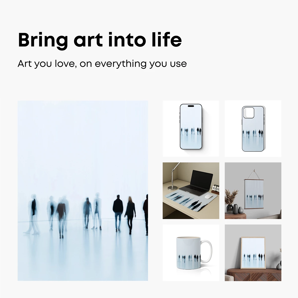 Ethereal Walk: Blurred Figures in Light - Image 2