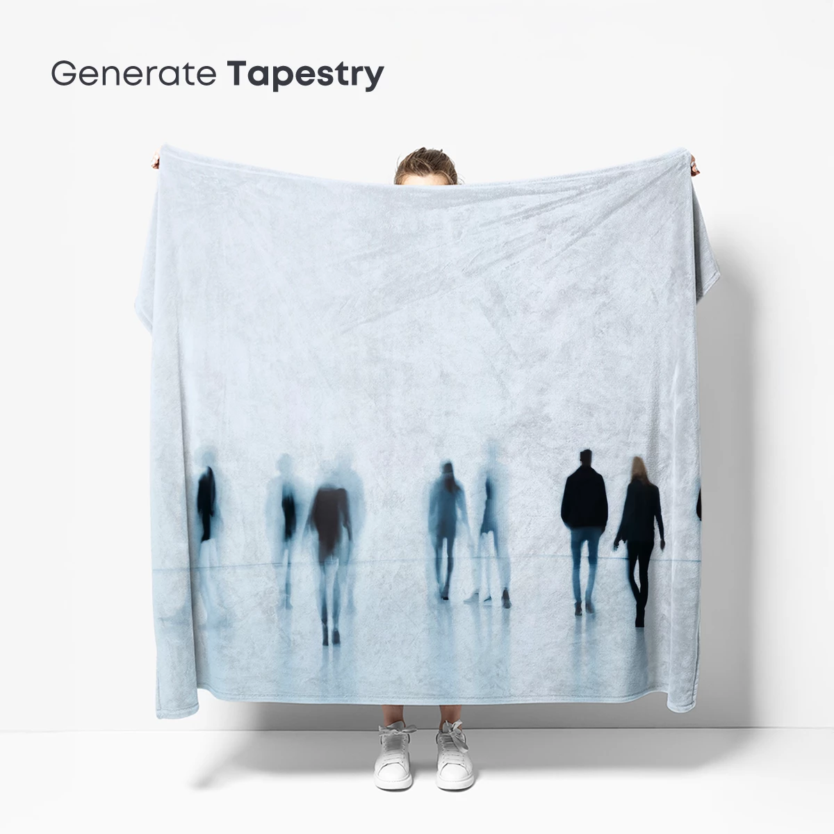 Ethereal Walk: Blurred Figures in Light - Image 5