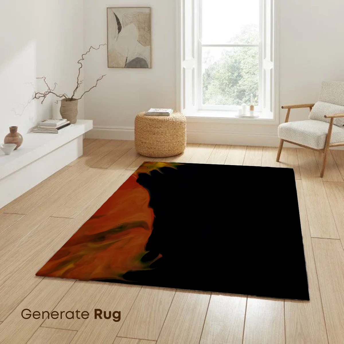 Inferno's Embrace: Abstract Flames in Darkness - Image 6