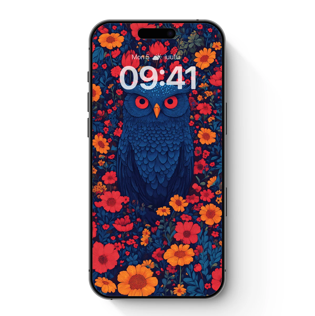 Enchanted Owl in Floral Fantasy Enchanted Owl in Floral Fantasy