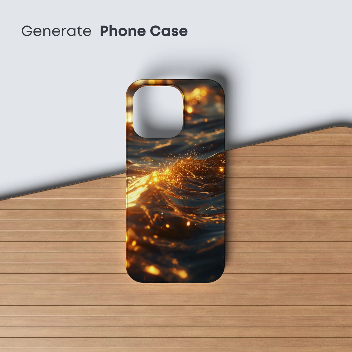 Golden Ripple Symphony: Liquid Light Elegance - Image 3