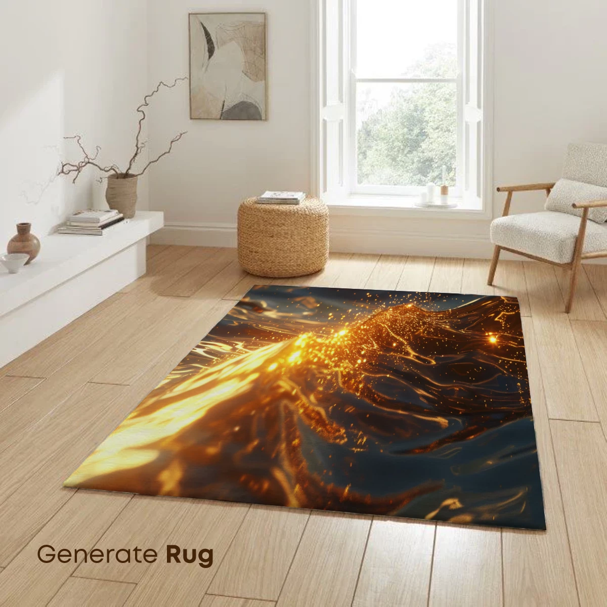 Golden Ripple Symphony: Liquid Light Elegance - Image 6