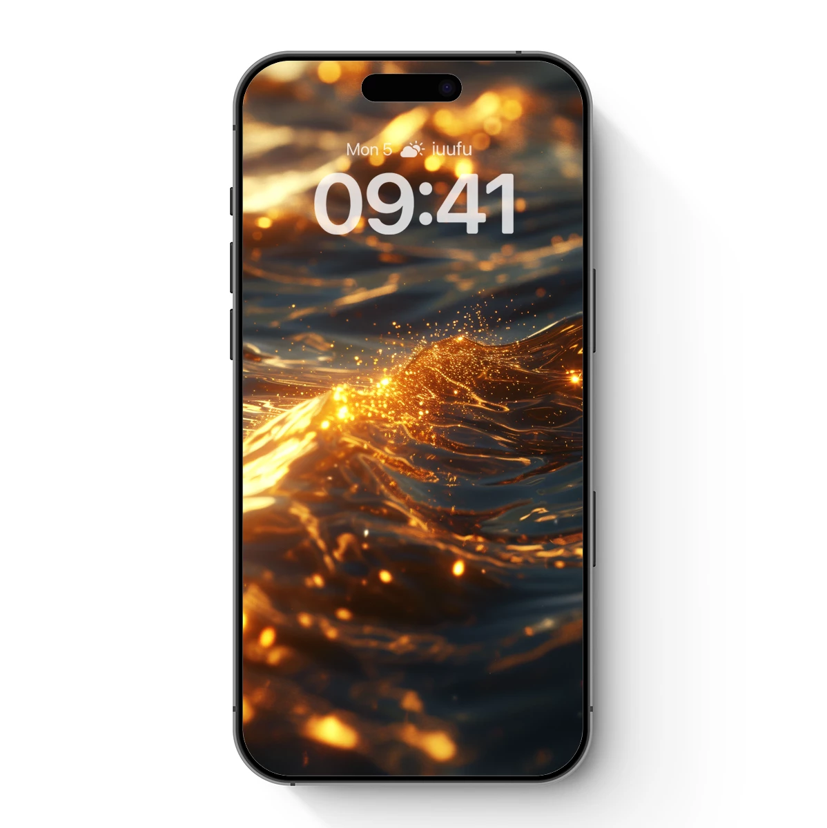 Golden Ripple Symphony: Liquid Light Elegance