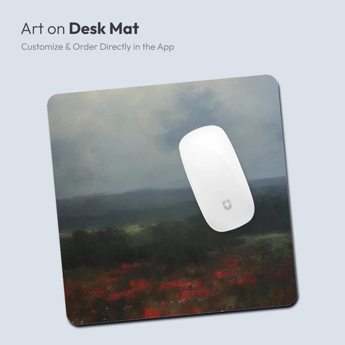 Crimson Fields Under Stormy Skies - Image 3