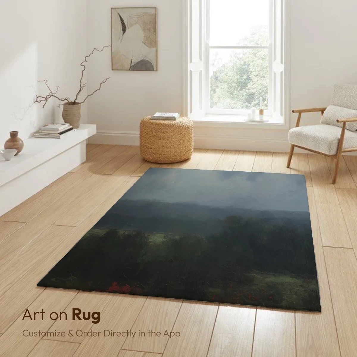 Crimson Fields Under Stormy Skies - Image 5