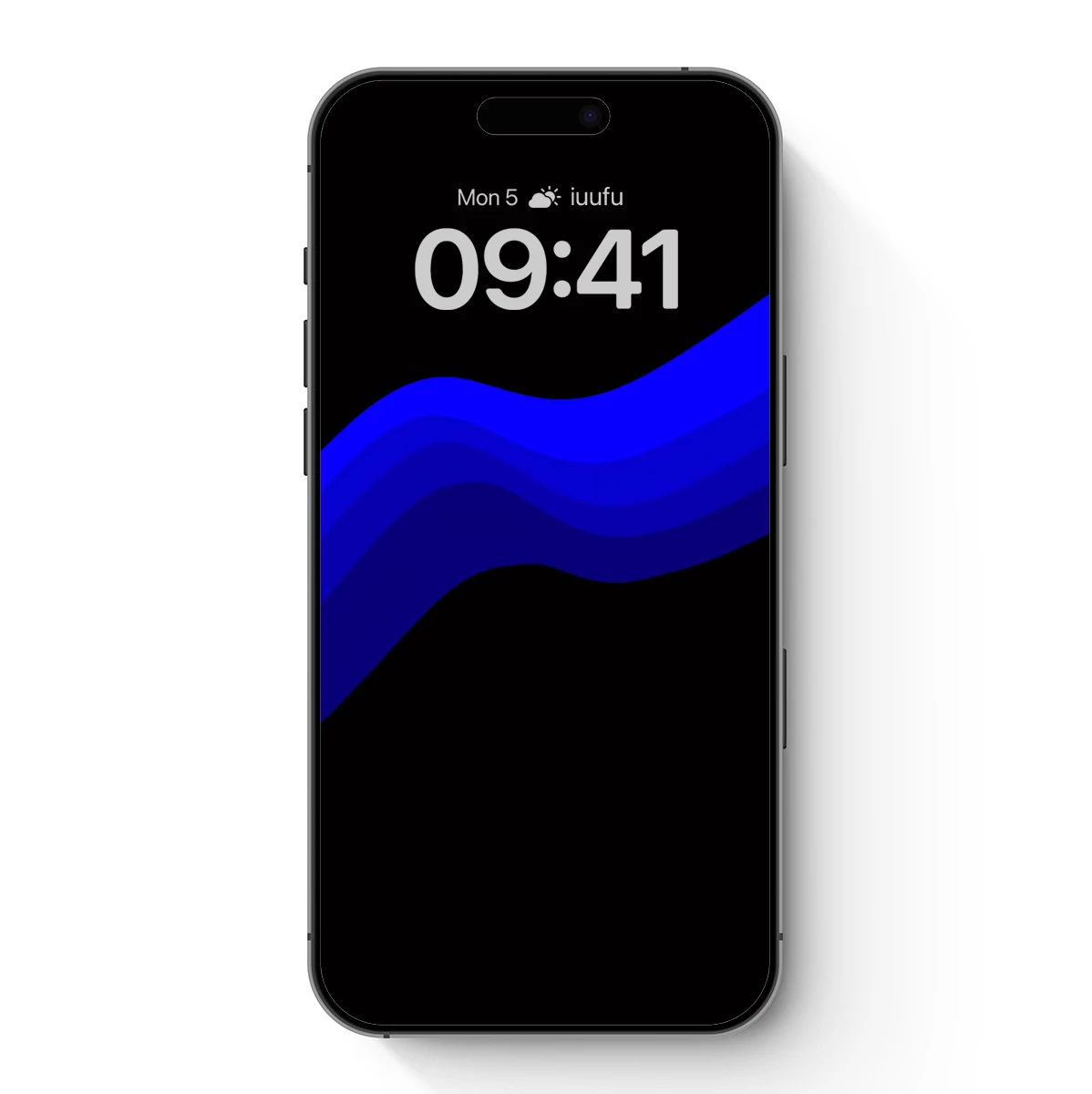 Blue Wavy Elegance: Abstract Flow in Darkness