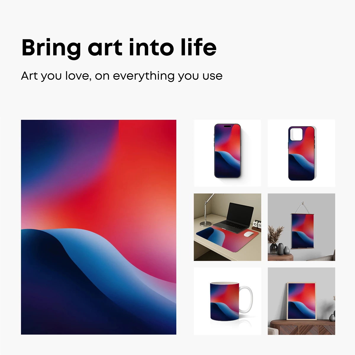 Abstract Sunset Waves