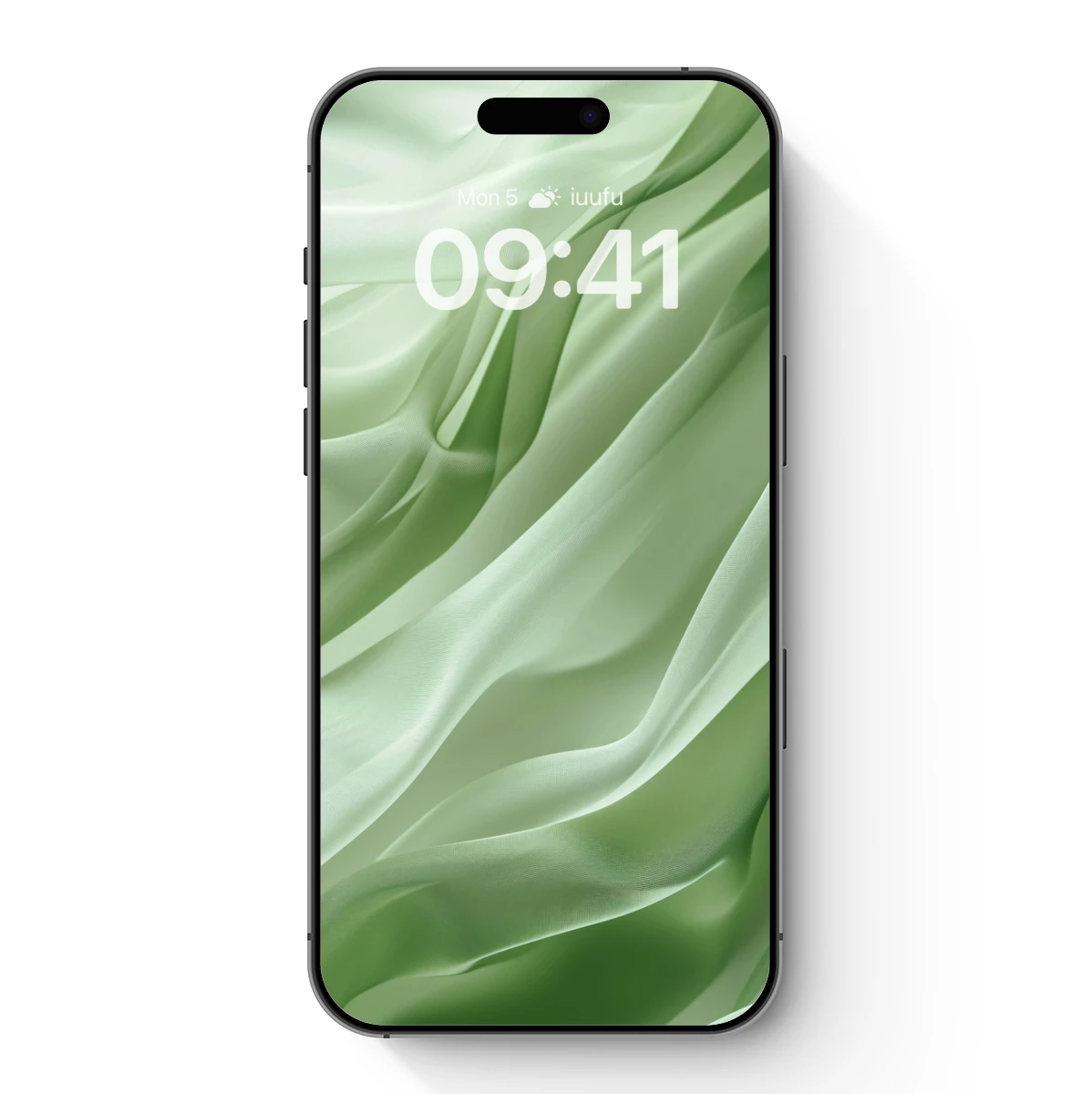 Ethereal Green Silk Drapery