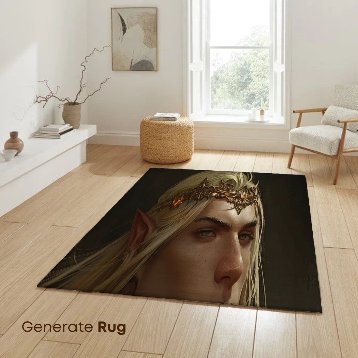 Ethereal Elven Prince: Golden Crown and Mystic Aura - Image 6