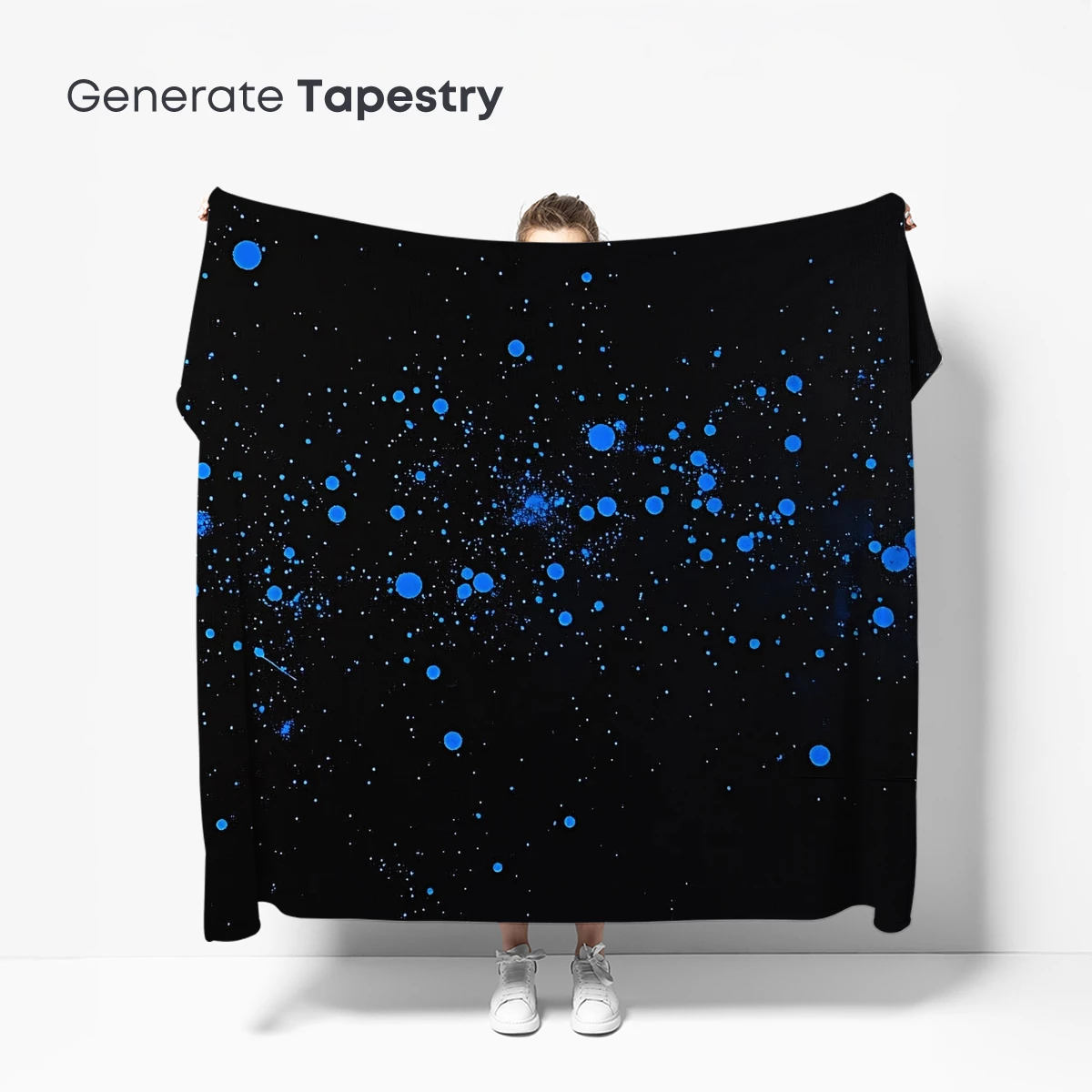 Blue Cosmic Splatter: Night Sky Artistry - Image 5