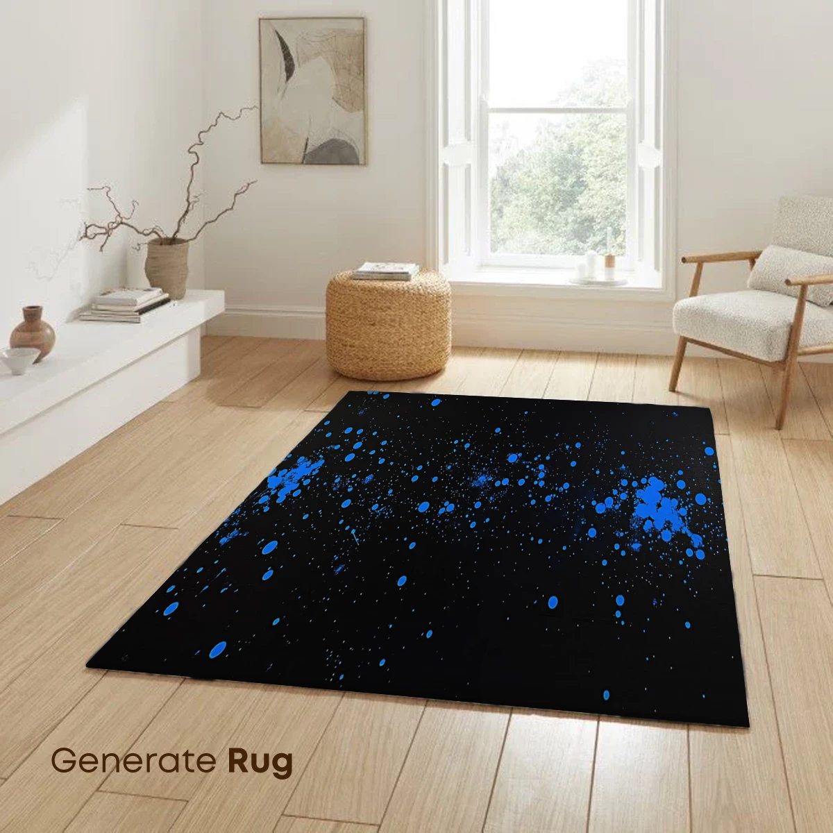 Blue Cosmic Splatter: Night Sky Artistry - Image 6