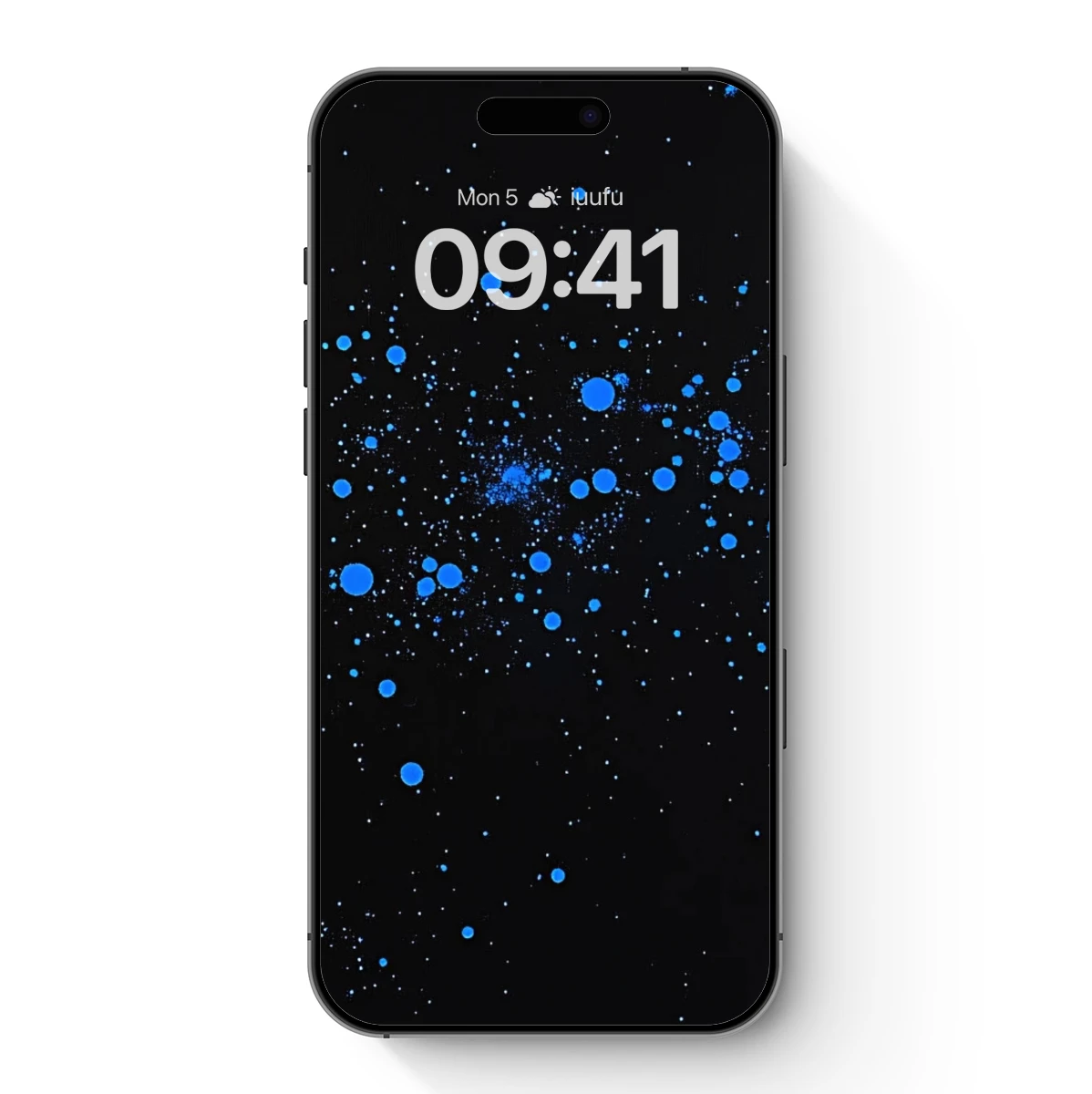 Blue Cosmic Splatter: Night Sky Artistry