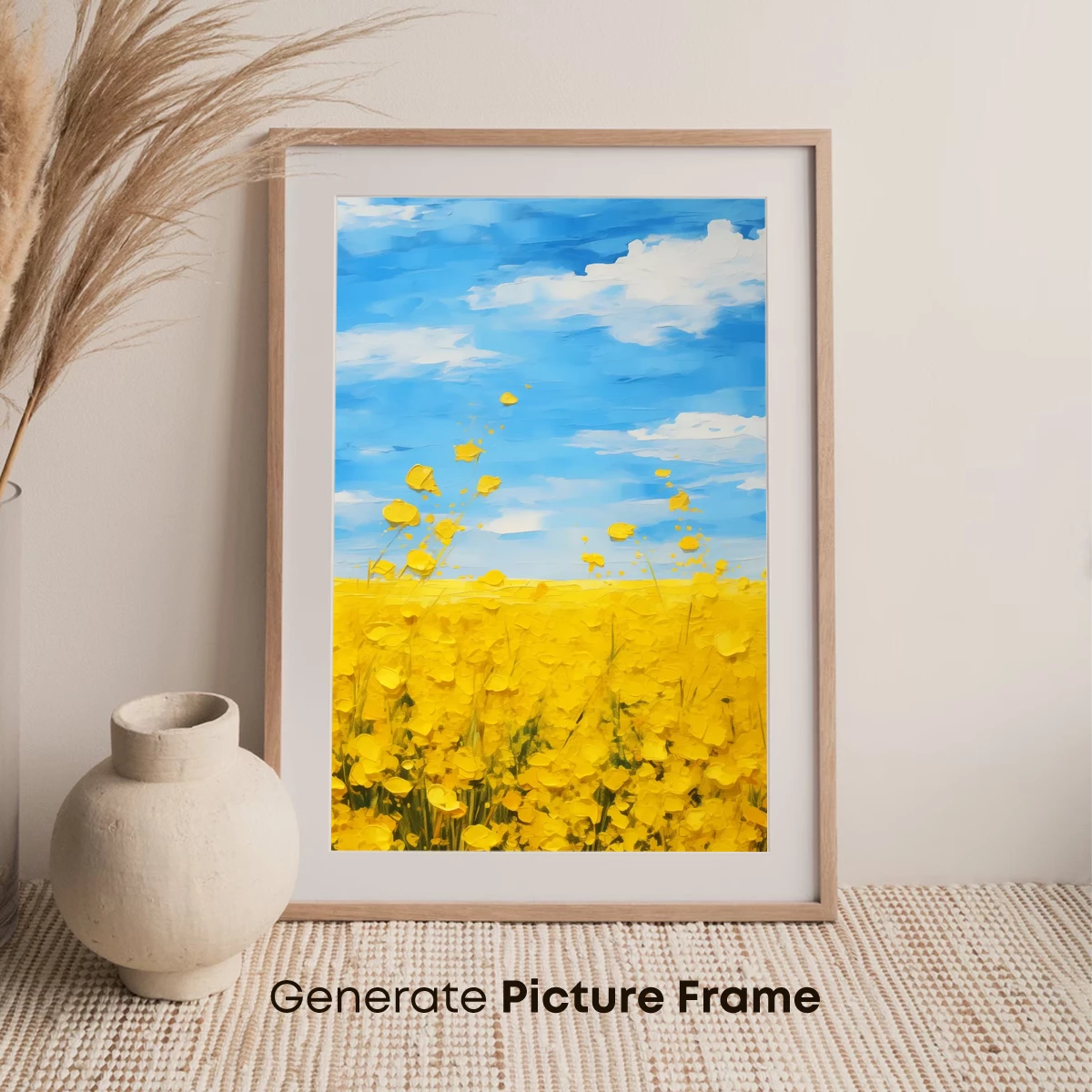 Golden Field Under Blue Skies - Image 7
