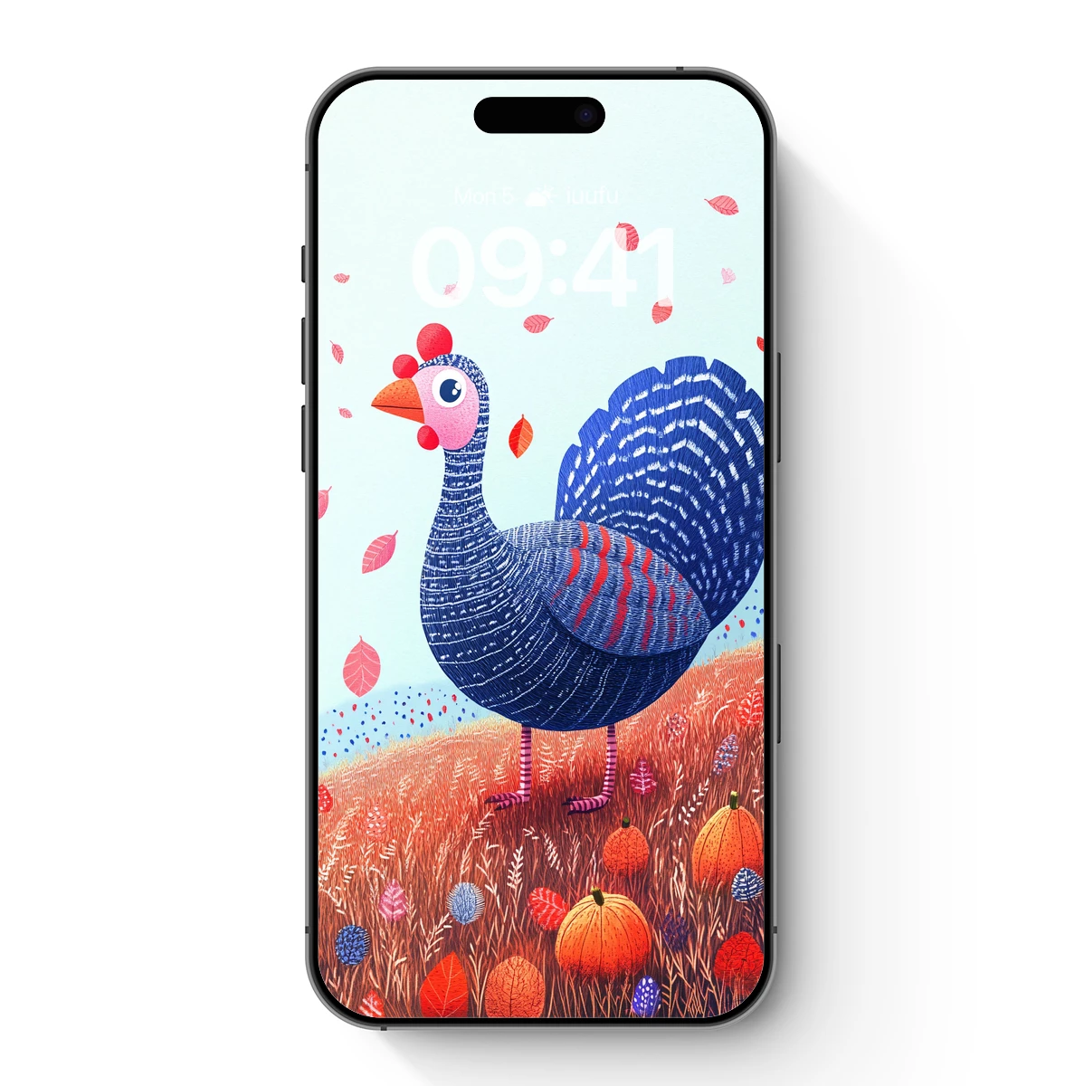 Autumnal Turkey in Harvest Field