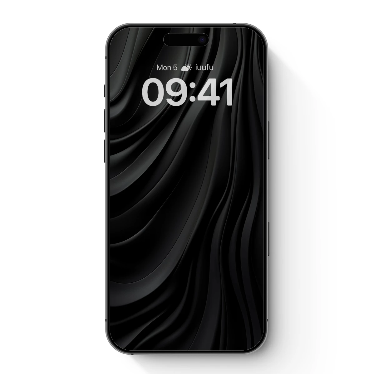 Elegant Black Silk Waves