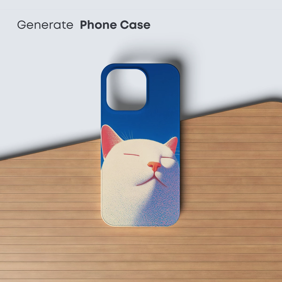 Blissful White Cat Against Azure Sky - Image 3