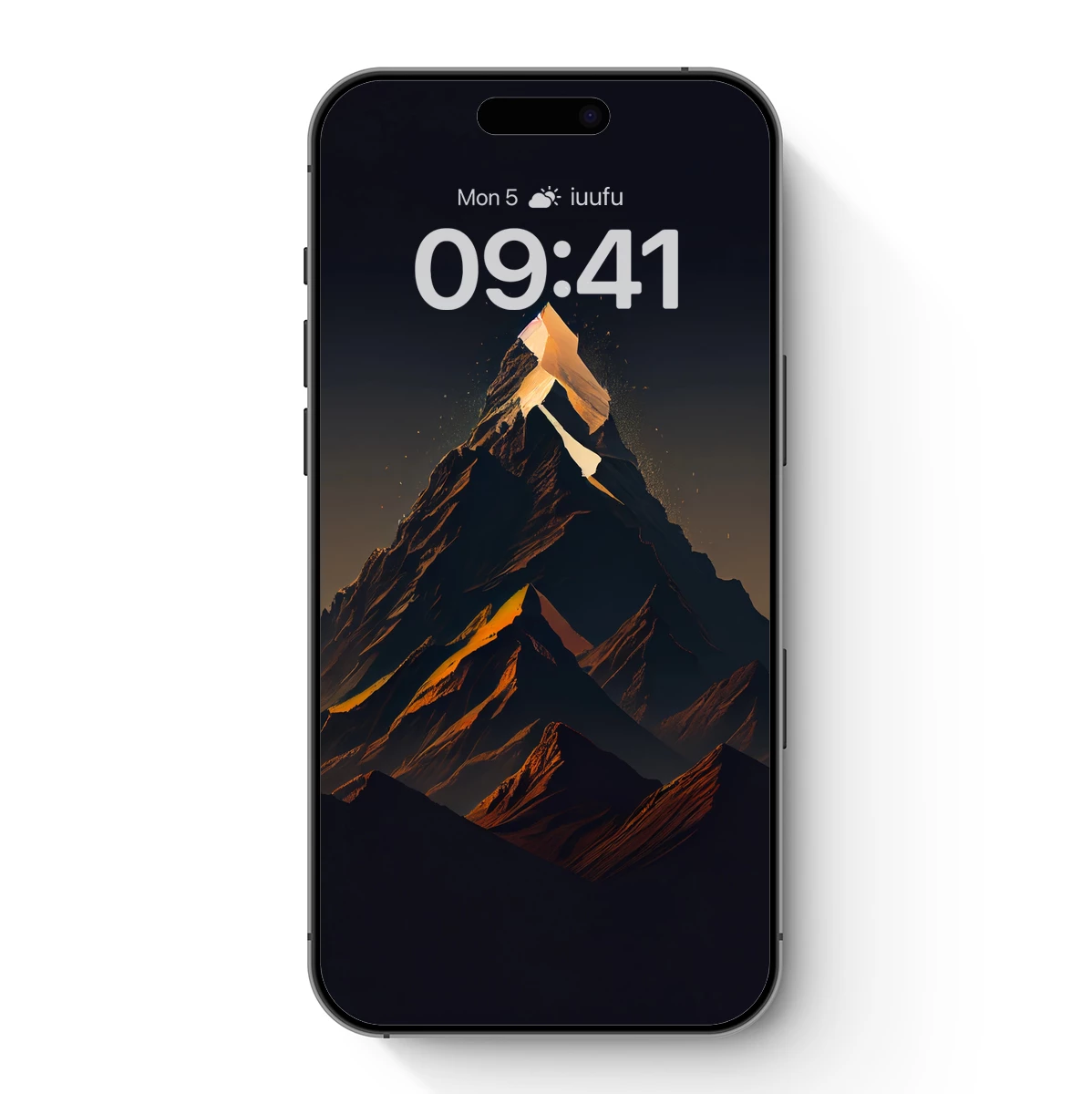 Golden Peak: Futuristic Mountain Majesty