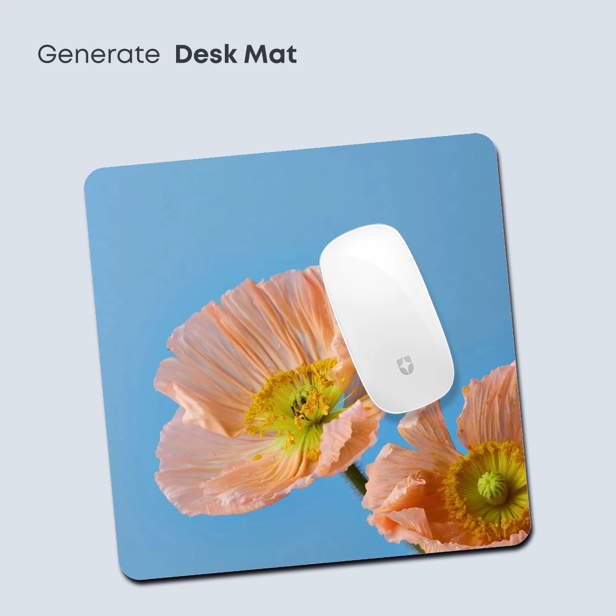 Blush Poppies in Serene Blue - Image 4