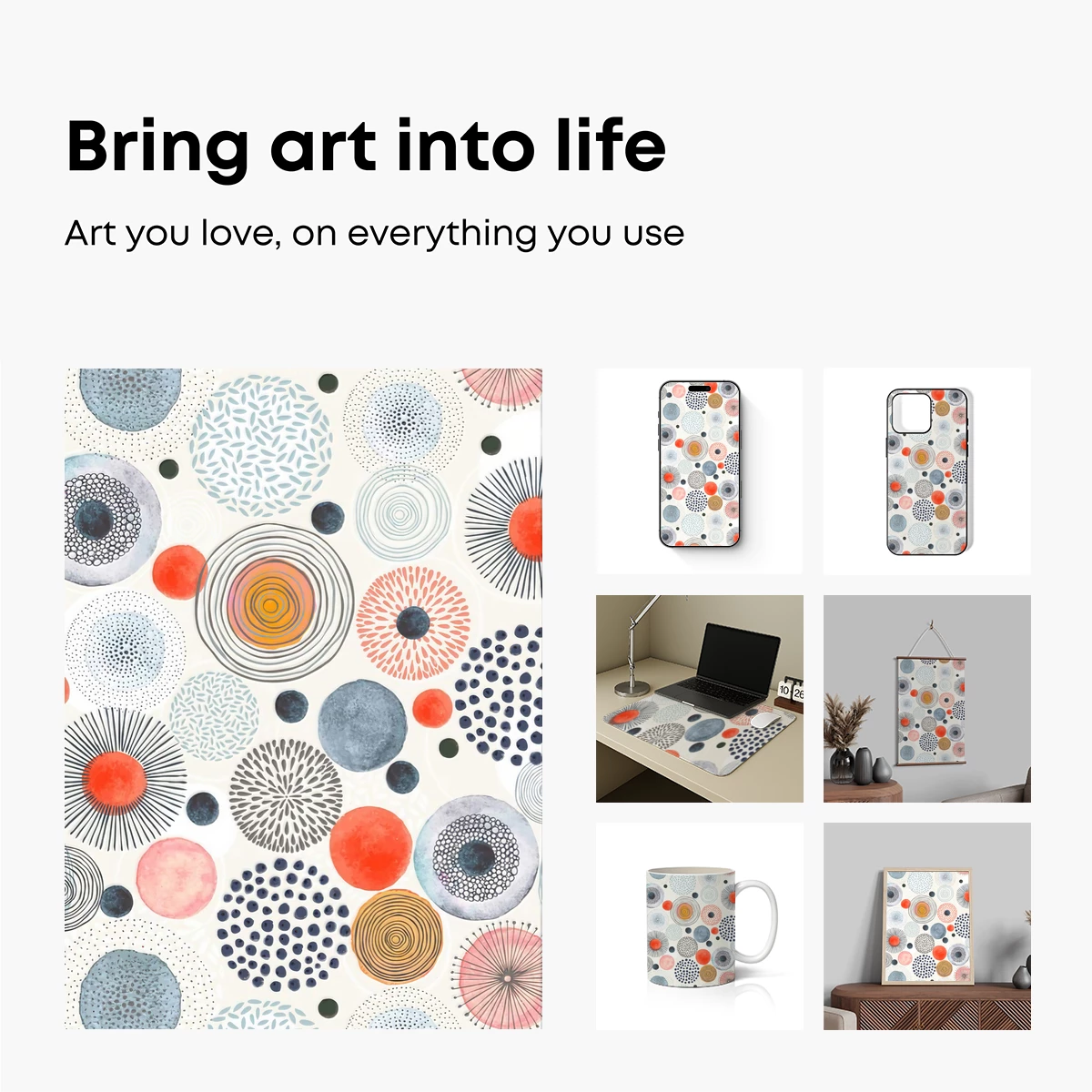 Circles of Eternity: Abstract Spiral Harmony - Image 2