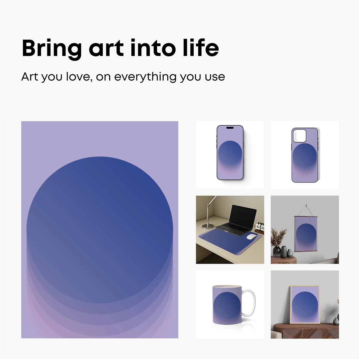 Gradient Eclipse: Layered Serenity in Blue - Image 2