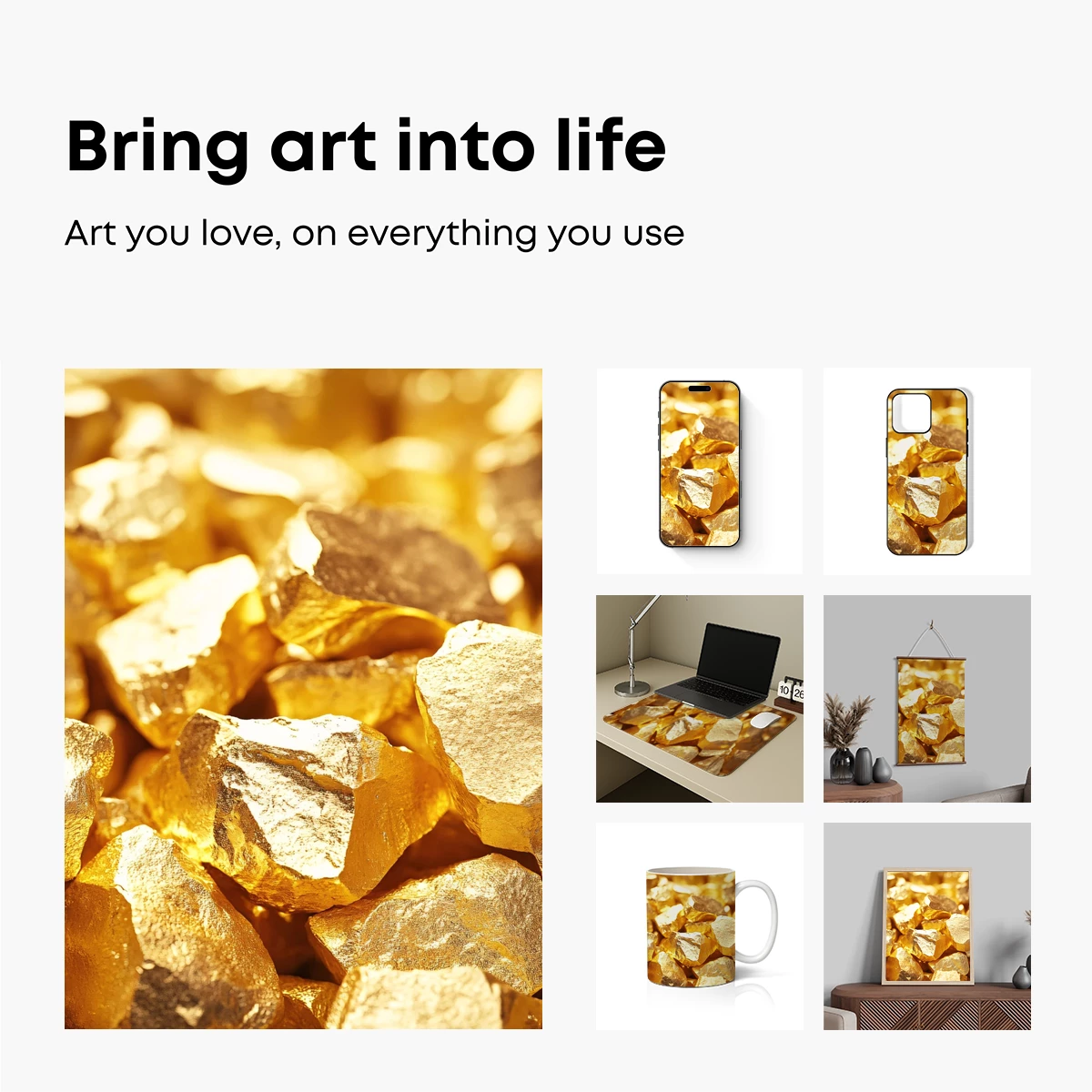 Golden Nuggets: Radiant Wealth in Crystalline Form - Image 2