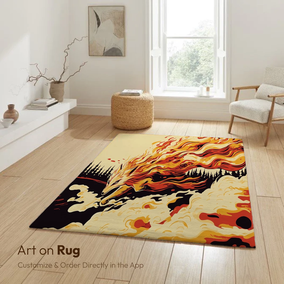 Flame Fox: Mythical Blaze in Motion - Image 6