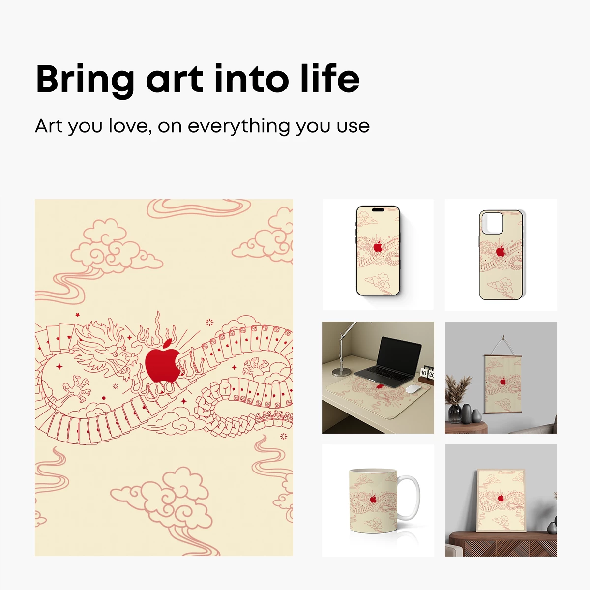 Apple-Emblazoned Dragon: Fusion of Tech and Mythology - Image 2