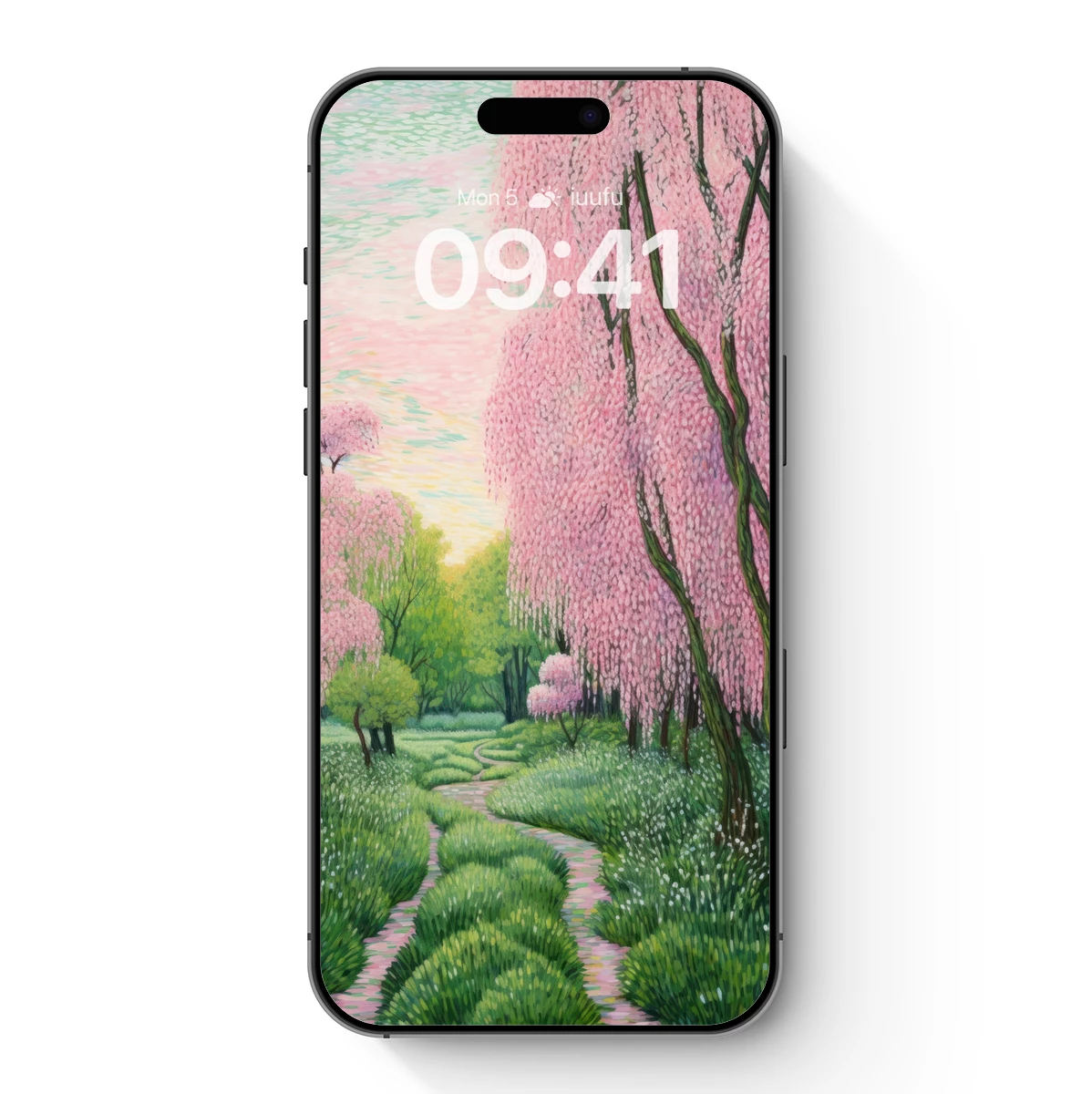 Cherry Blossom Pathway: Impressionist Spring Fantasy