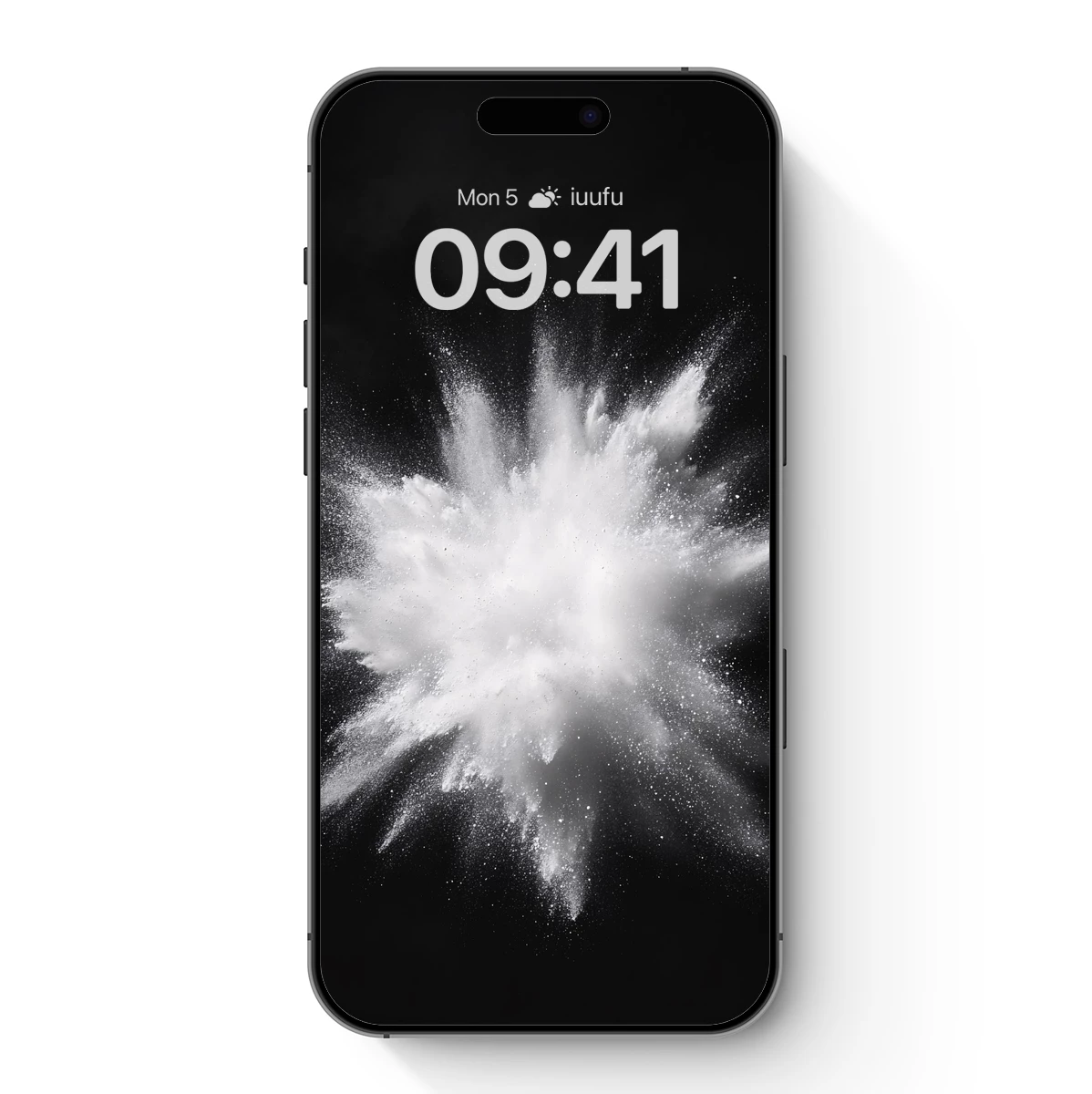 Explosive Powder Burst: Dynamic Contrast Art