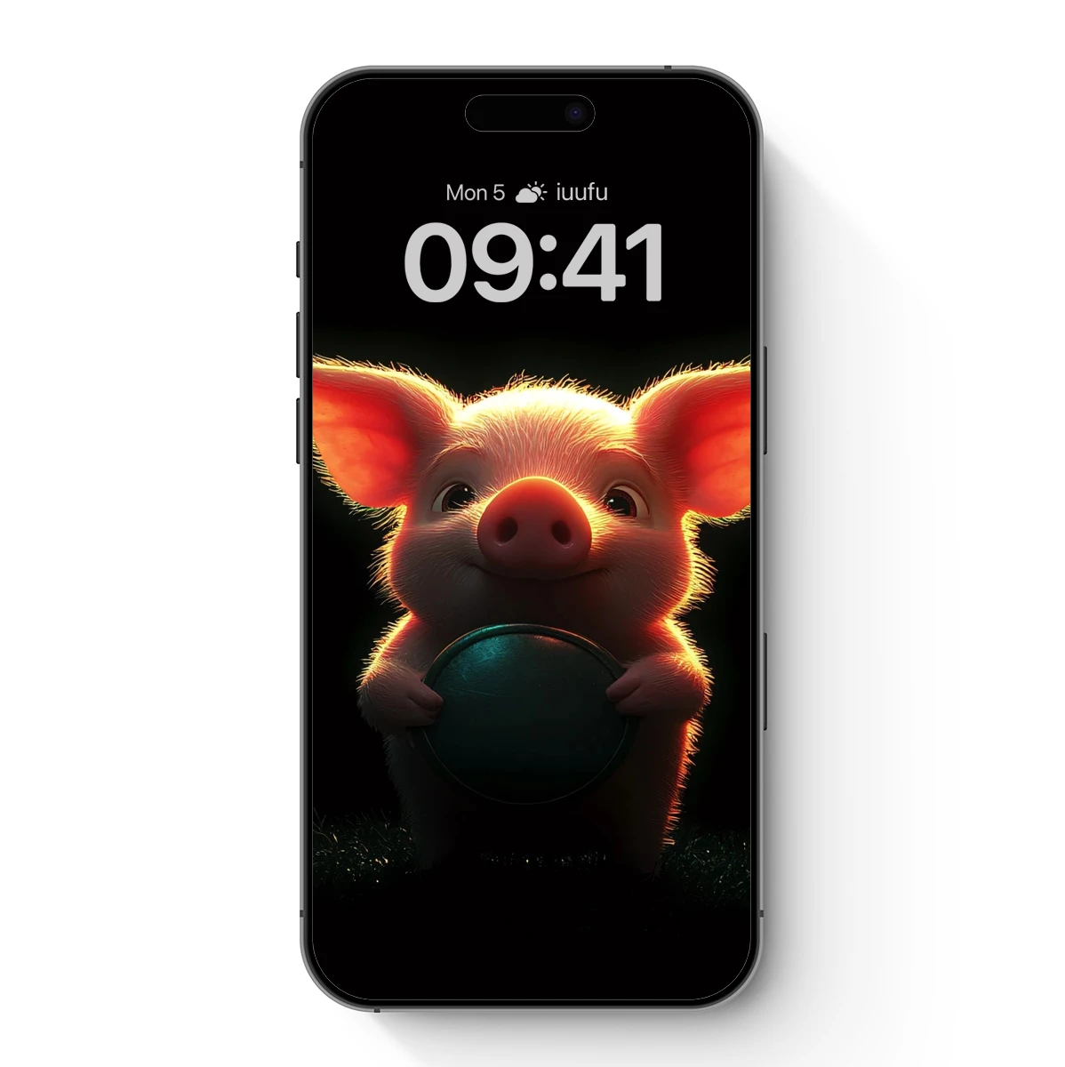 Glowing Piglet in Darkness: A Whimsical Nightlight