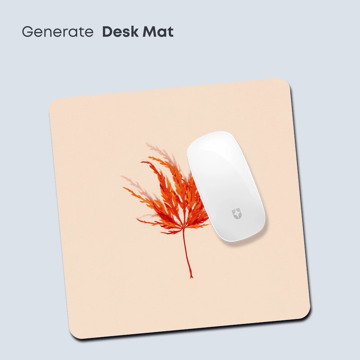 Autumn Ember Leaf: Fiery Orange Against Soft Beige - Image 4