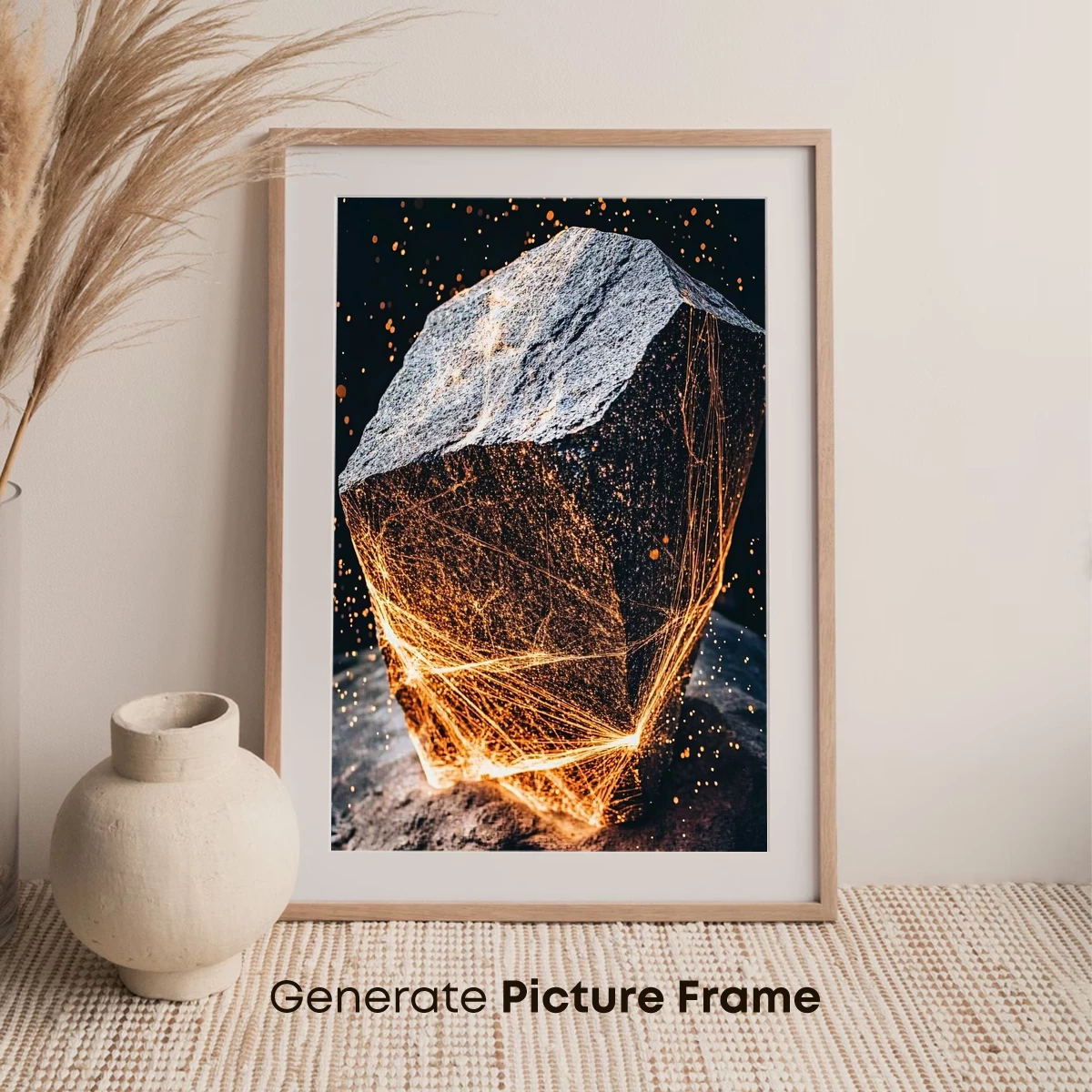 Illuminated Rock Veins: A Glowing Geological Wonder - Image 7