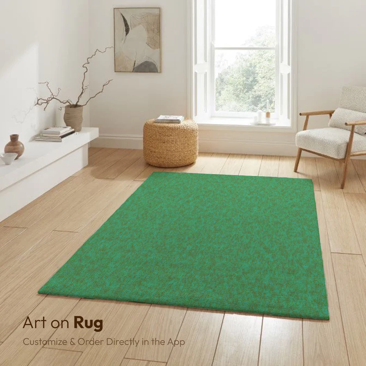 Abstract Teal and Gold Fusion - Image 6