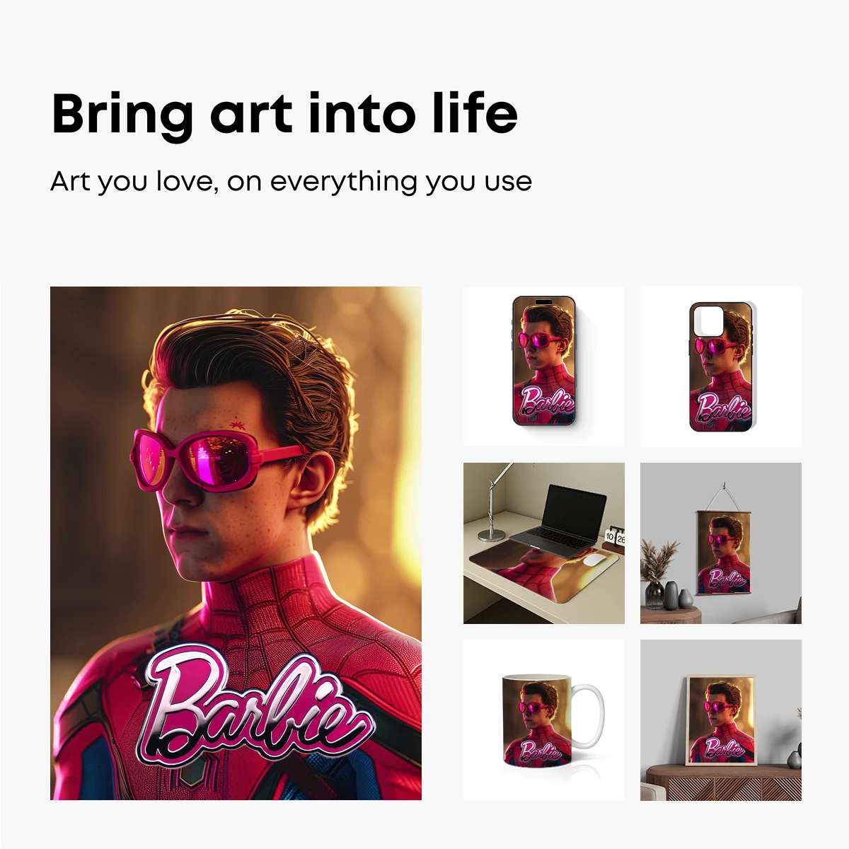 Barbie Spider-Man: A Pink Pop Art Fusion - Image 2
