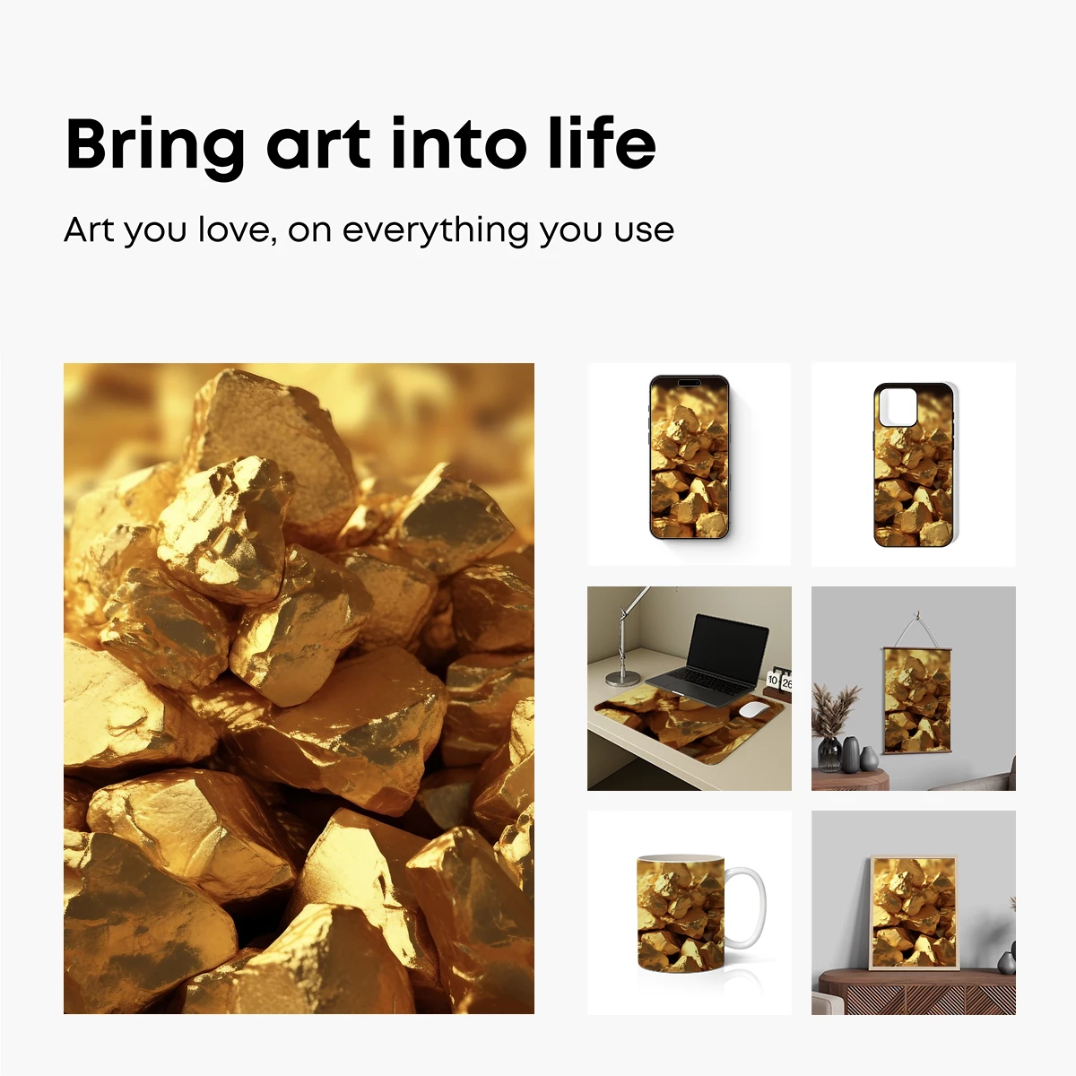 Golden Nuggets: Radiant Wealth in Crystalline Form - Image 2