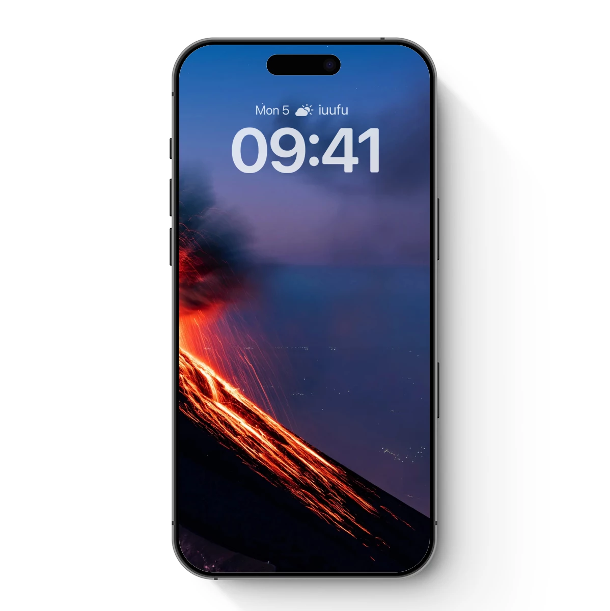 Erupting Volcano at Dusk: Lava's Fiery Dance