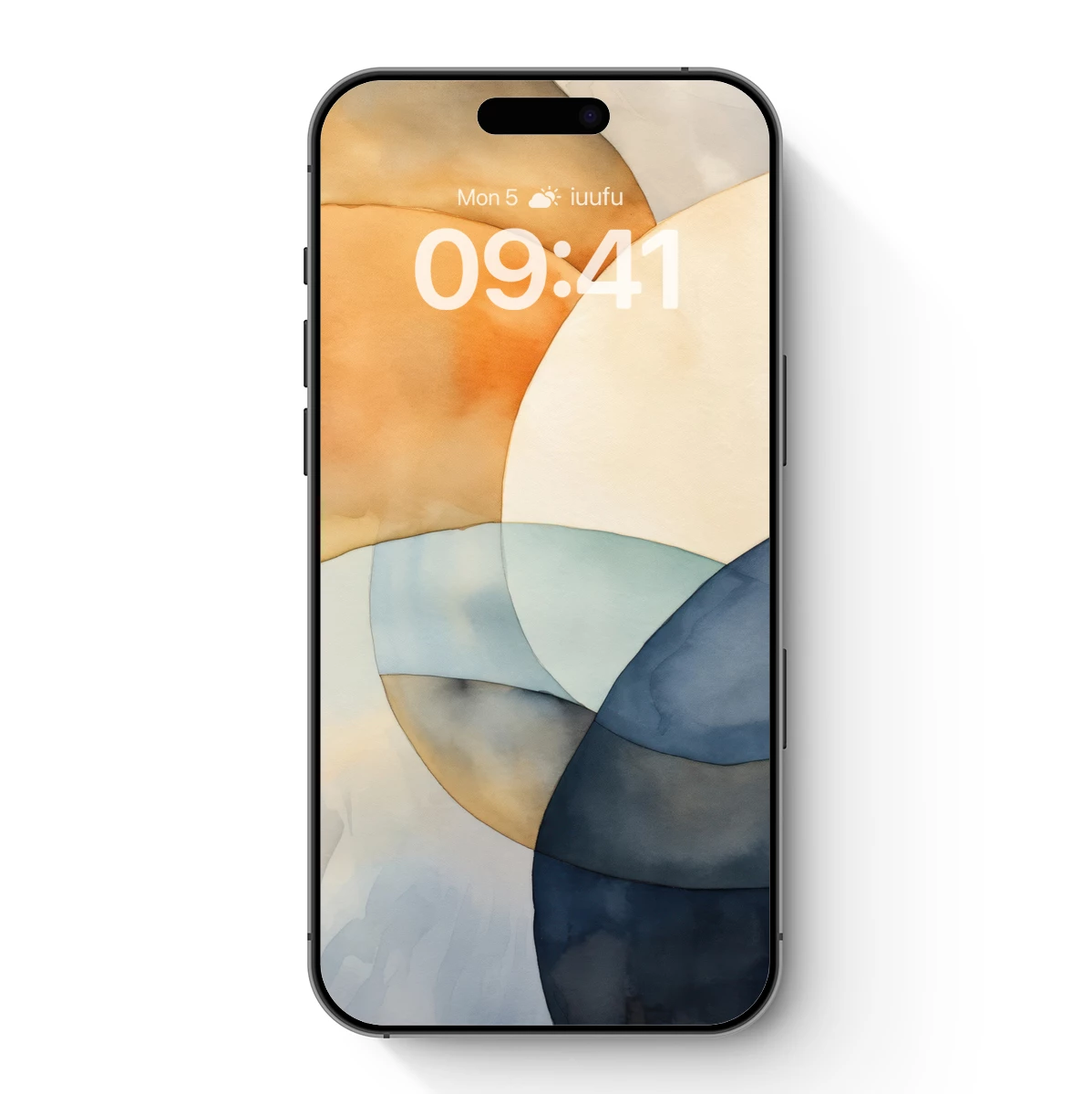 Abstract Watercolor Harmony: Blended Circles