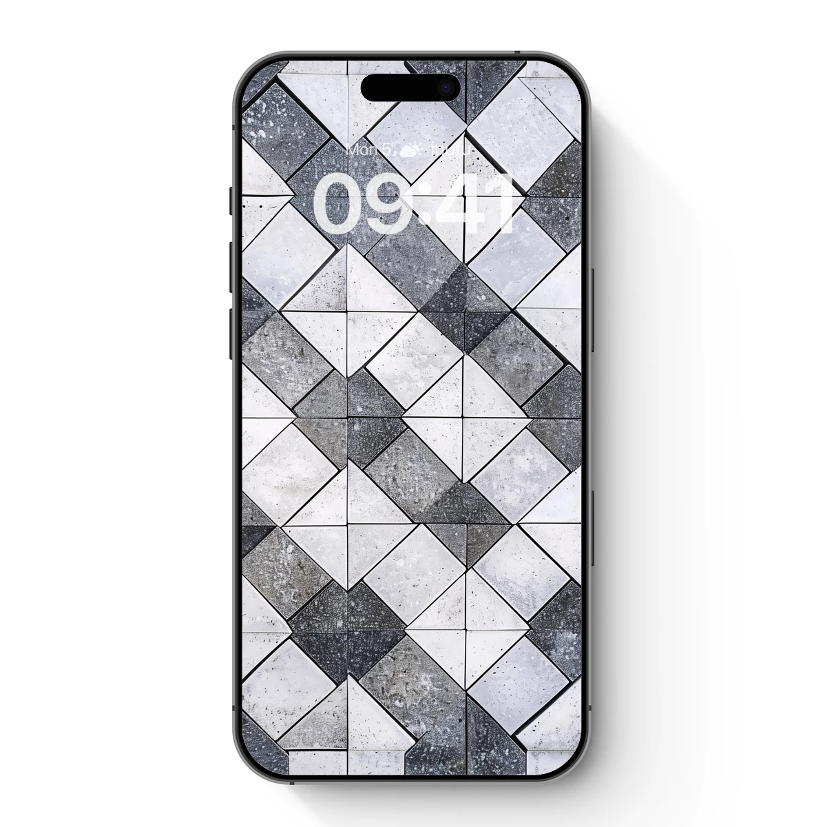 Geometric Concrete Canvas: Urban Diamond Patterns