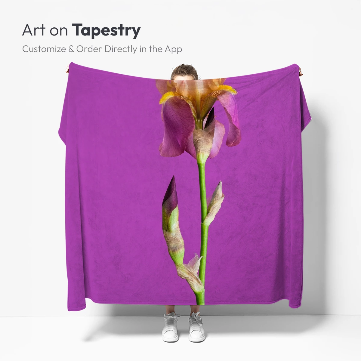 Elegant Iris in Bloom: Purple Harmony - Image 4