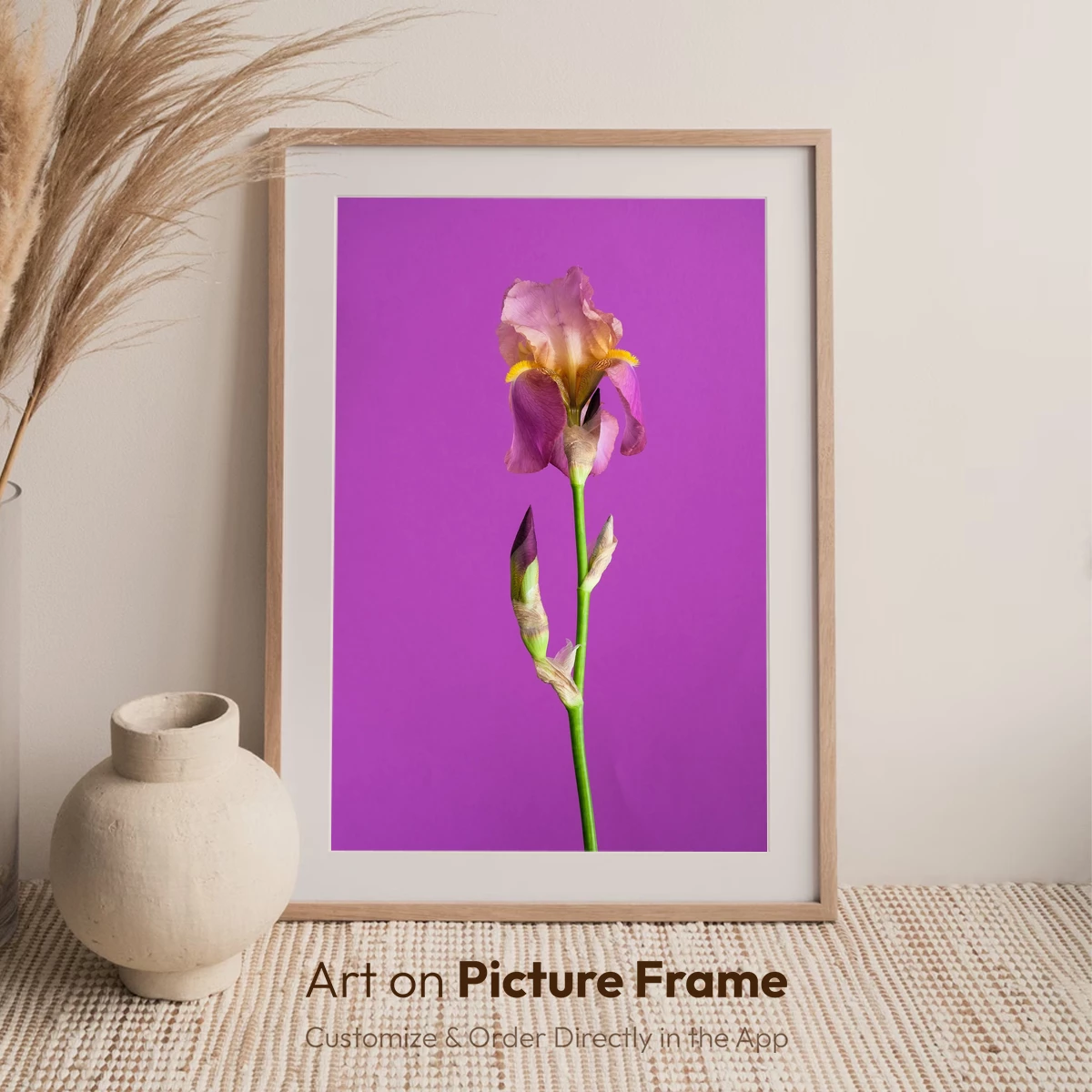 Elegant Iris in Bloom: Purple Harmony - Image 6