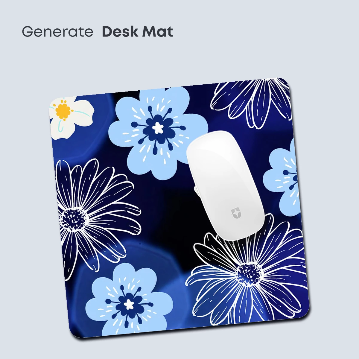 Blue Floral Symphony: Modern Art Blooms - Image 4