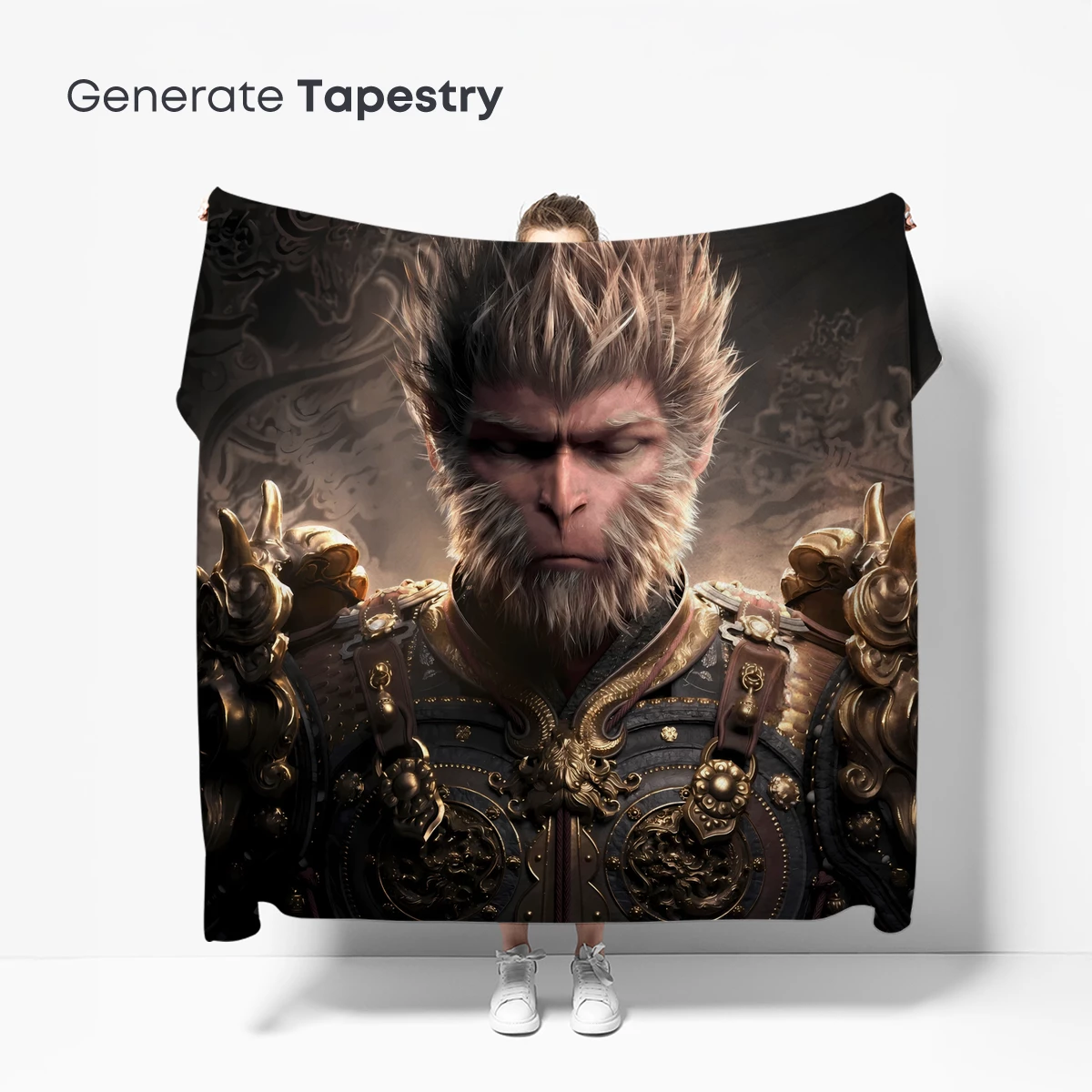 Epic Warrior Monkey: Mythic Armor and Divine Aura - Image 5