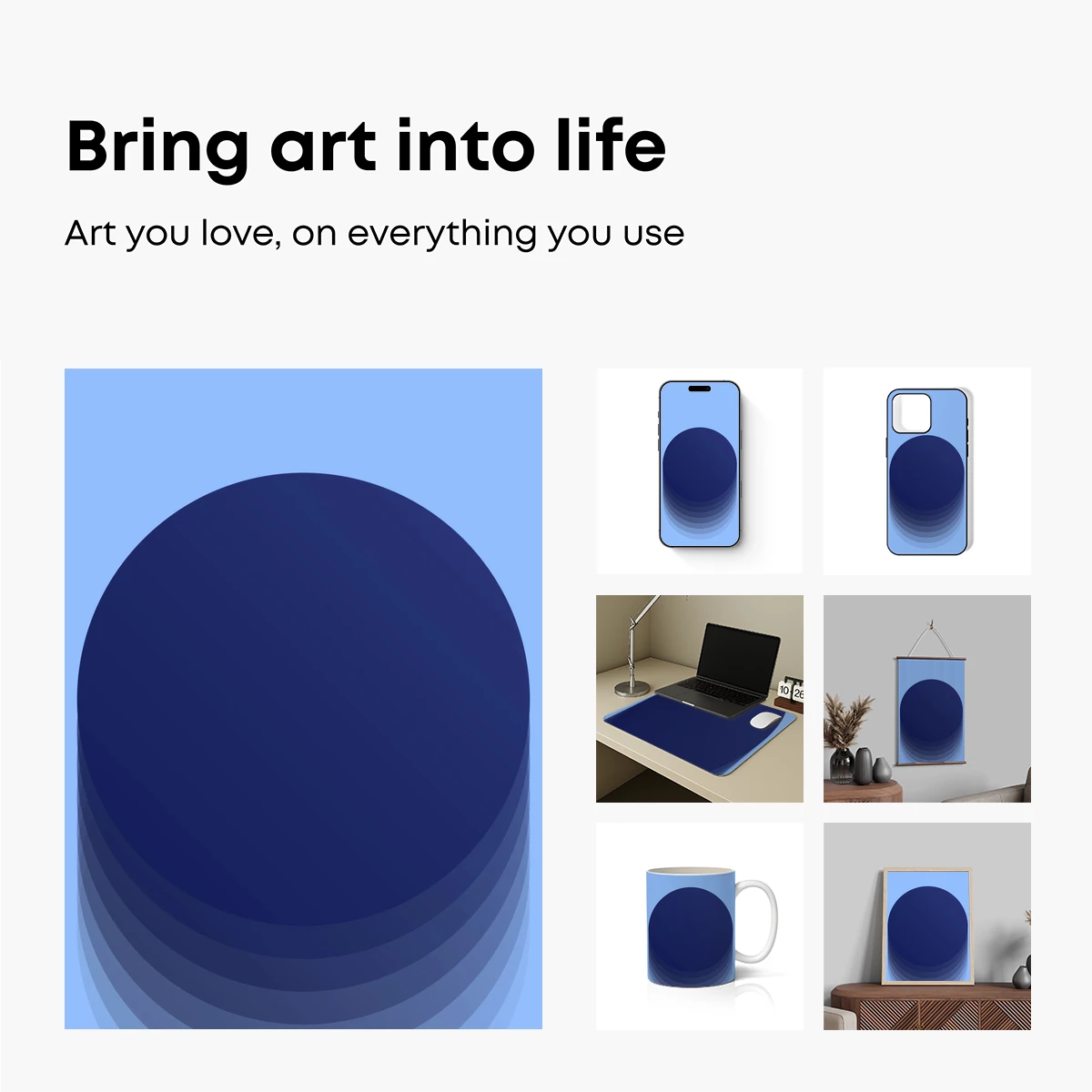 Eclipse of Serenity: Gradient Blues in Harmony - Image 2